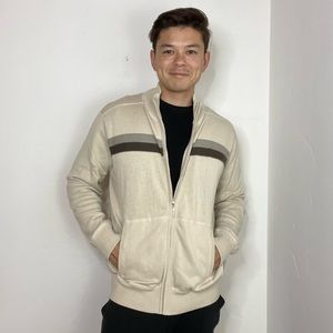 Van Heusen Beige Zip-Up sweater